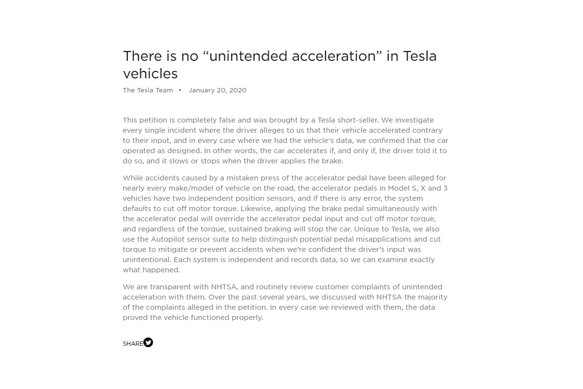 Tesla Press Release