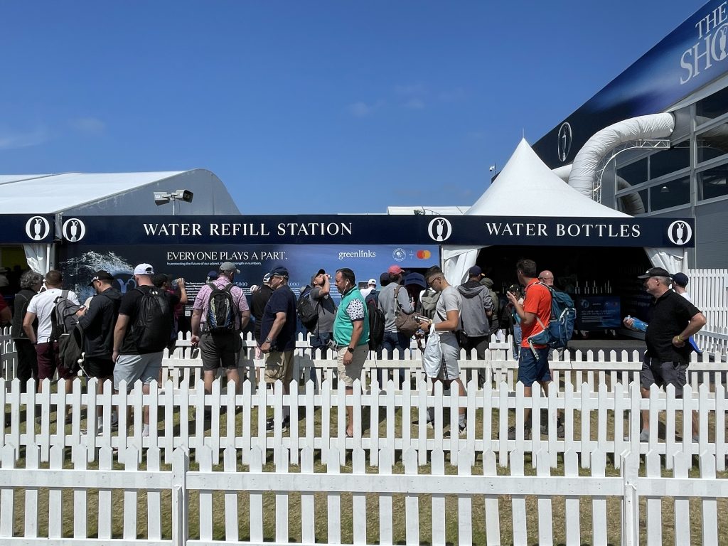 Bluewater Deploys Two Megasized Water Wall Hydration Stations At The 151st Open To Hydrate Golf
