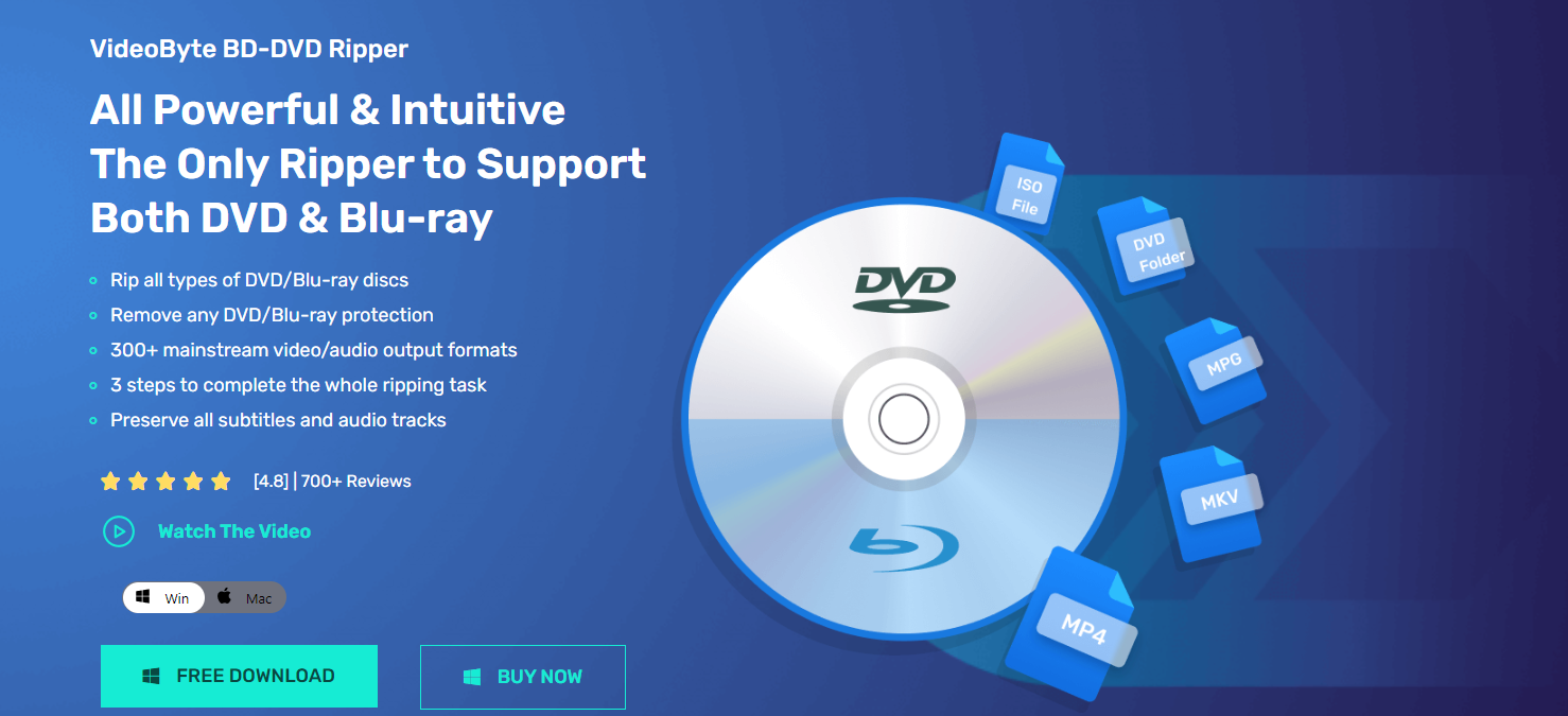 VideoByte BD-DVD Ripper: A powerful ripper capable of converting DVD and Blu-ray