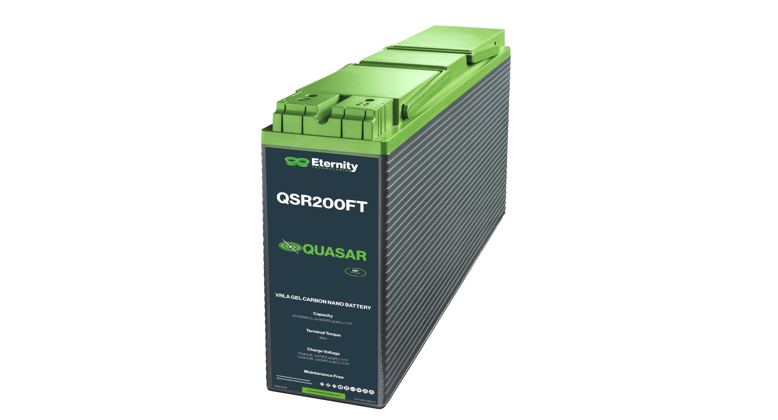 Eternity Technologies Introduces QUASAR Gel Carbon Nano FT Batteries to significantly develop the Global Stationary Market