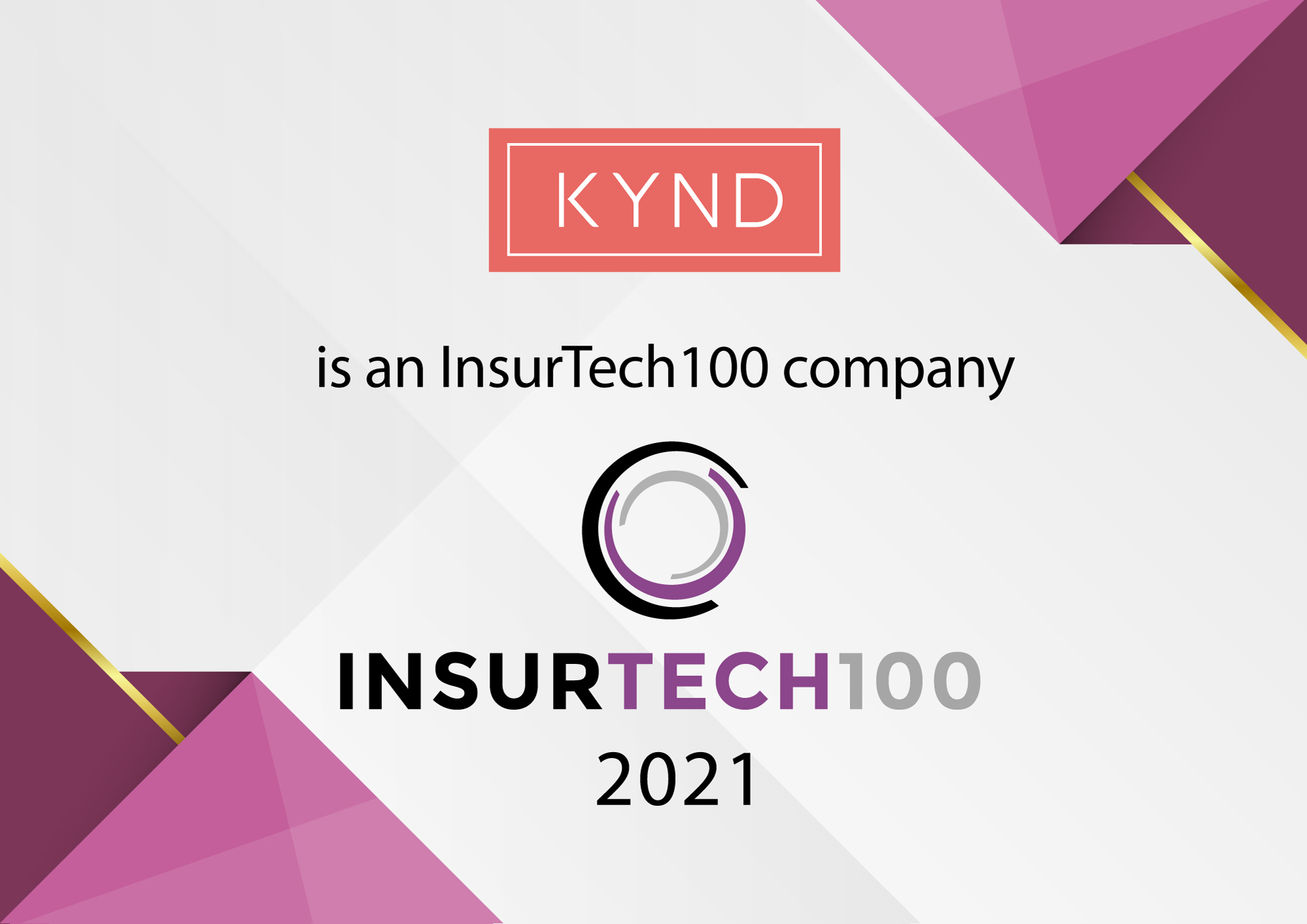 KYND named in the world’s Top 100 InsurTech companies for second consecutive year