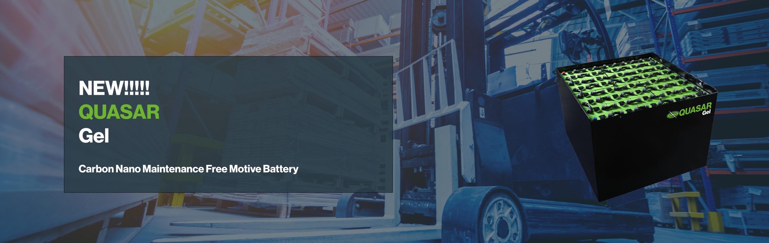Eternity Technologies Unveils Premium QUASAR Gel Maintenance Free Battery for the Motive Power Market
