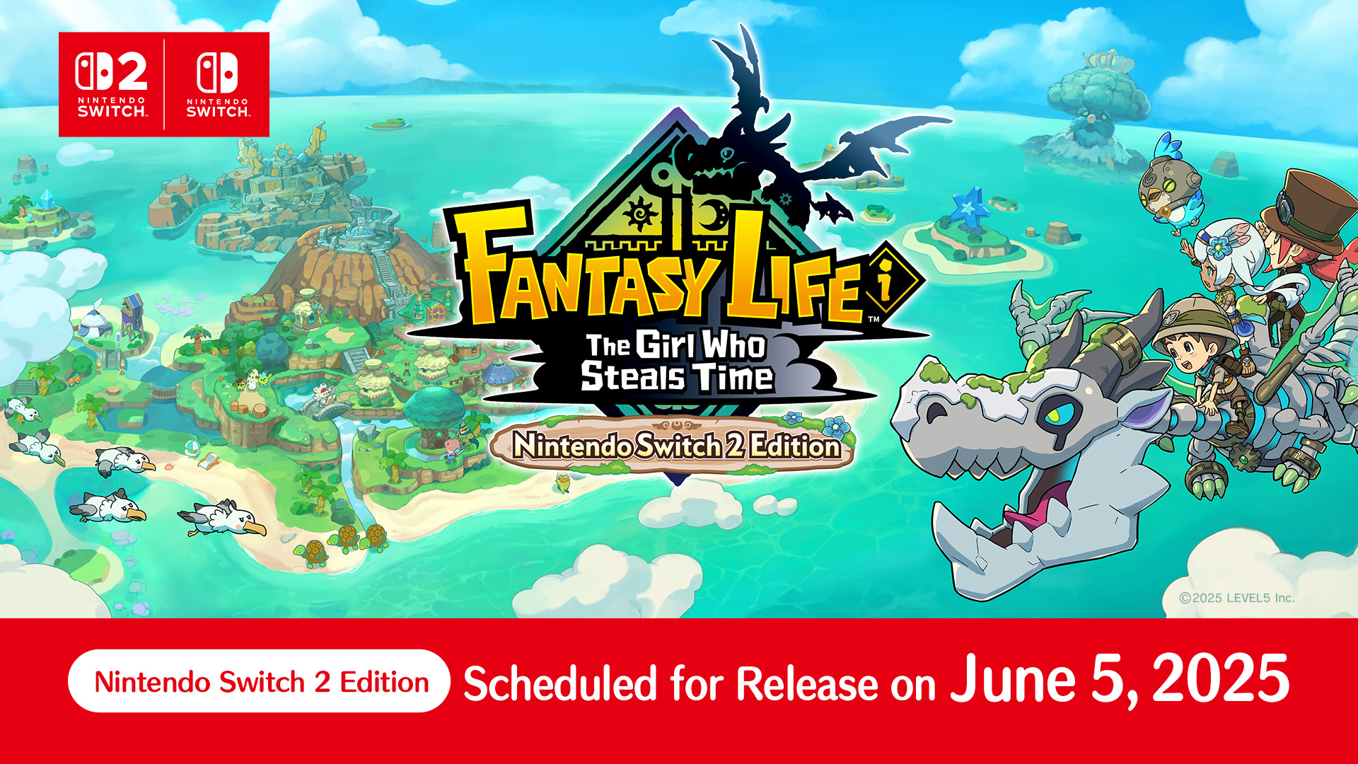 ‘FANTASY LIFE i: The Girl Who Steals Time’ Optimised for Nintendo Switch 2 to be released on June 5